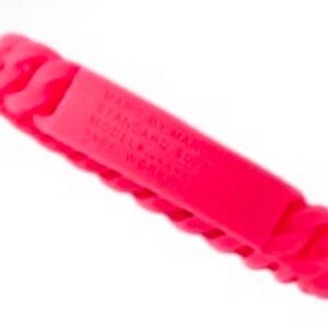 NWT Marc by Marc Jacobs (Rare Color) Pink Braided Silicone Bracelet